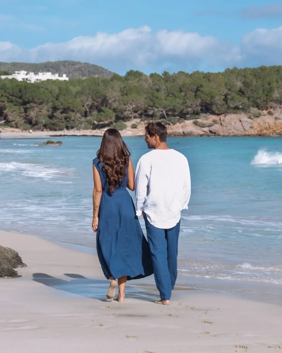 Men's Linen Shirt BEDARRA in White 10