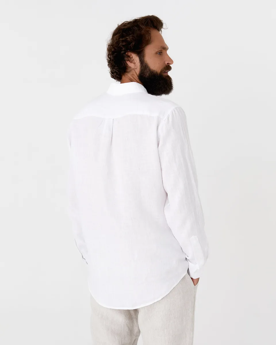Men's linen shirt PERUGIA in White 4