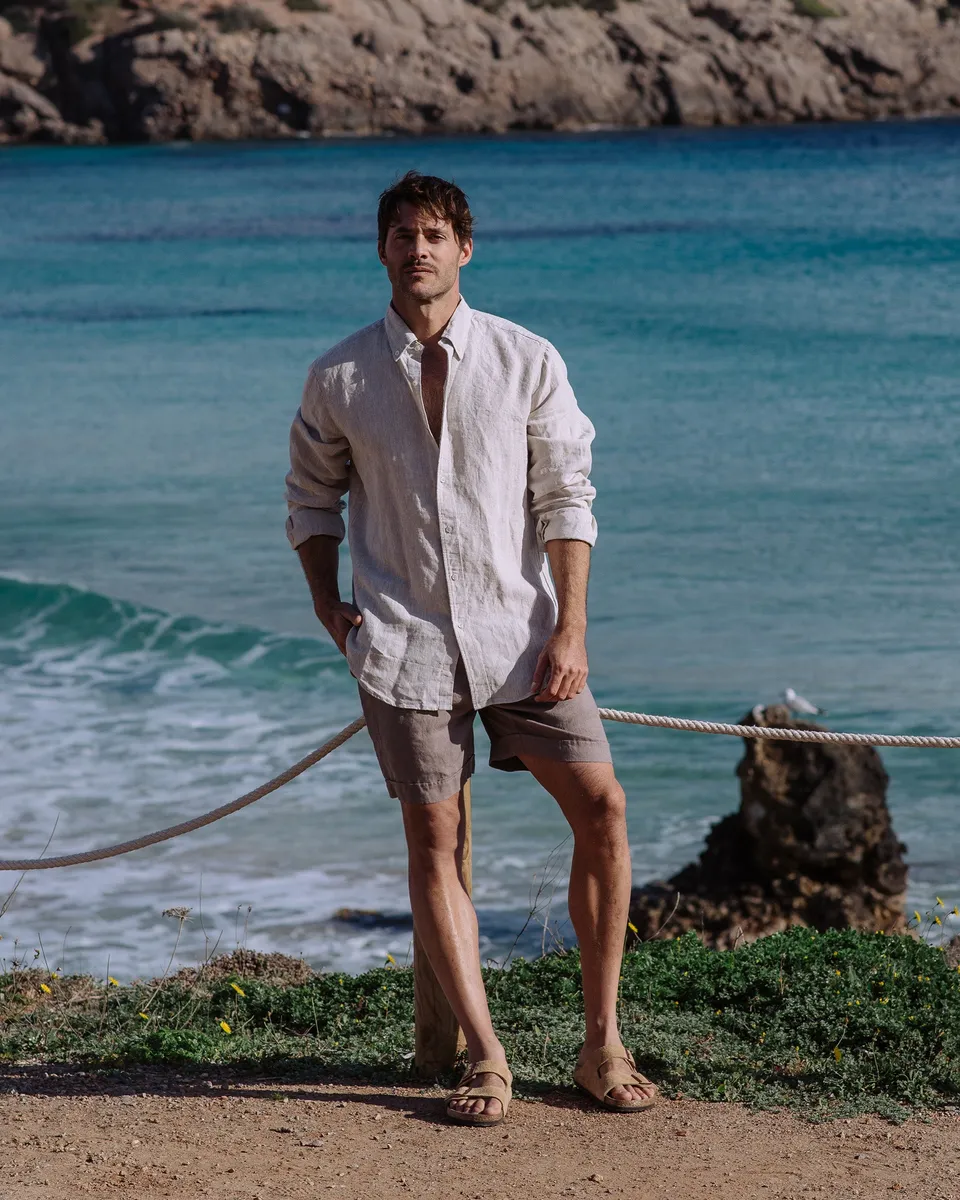 Men's linen shirt PERUGIA in White 7