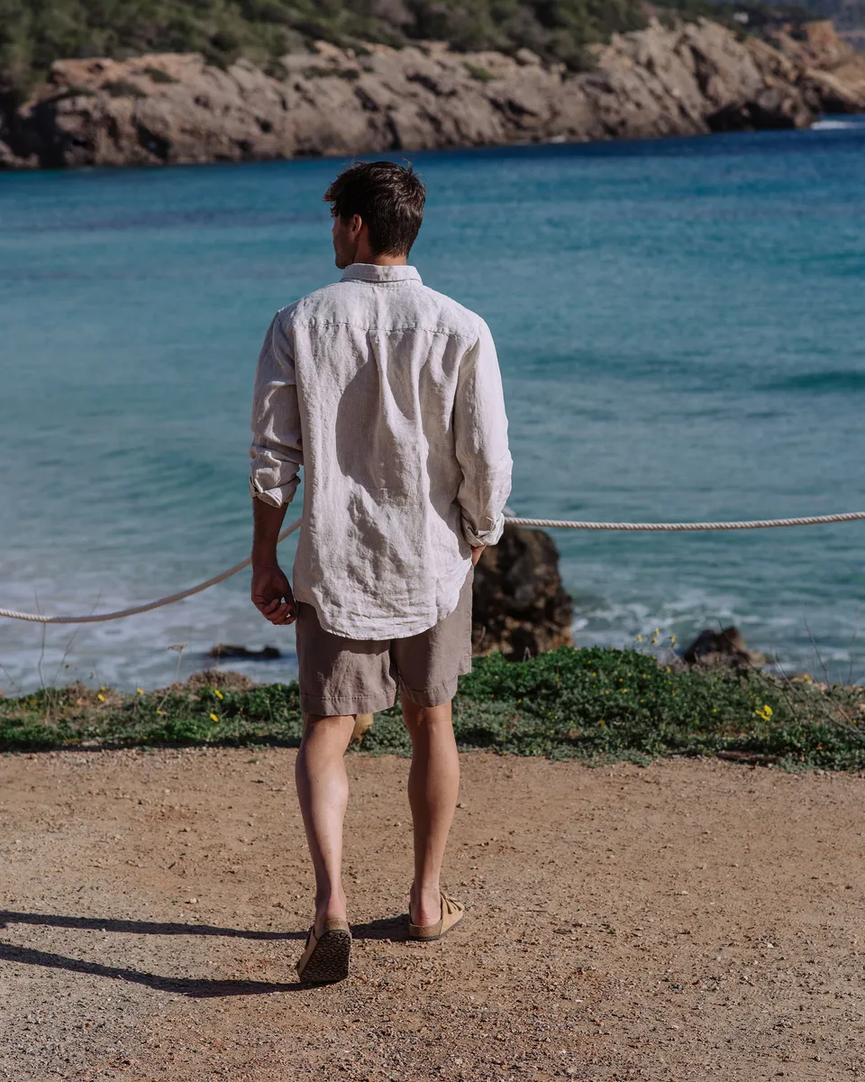 Men's linen shirt PERUGIA in White 8