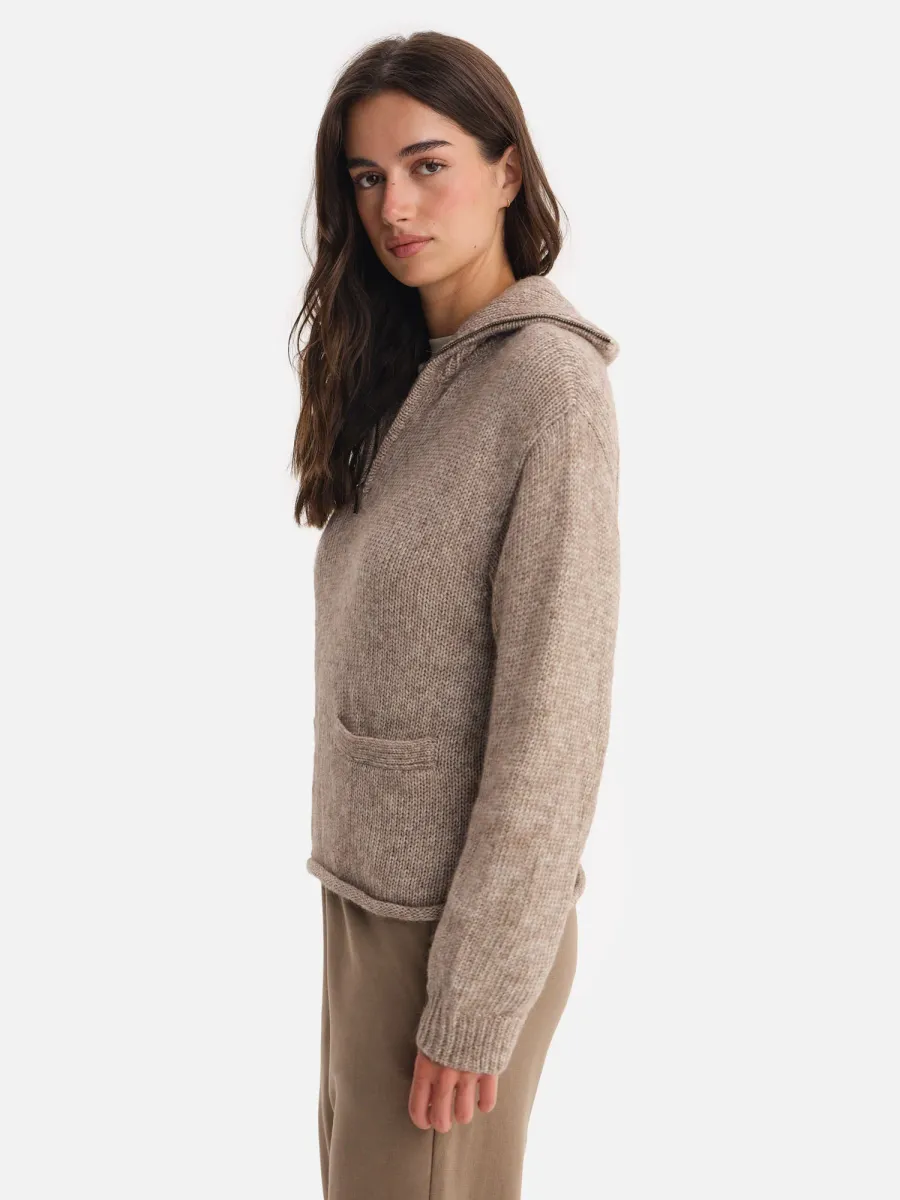 Luxe Alpaca Half-Zip Sweater 4