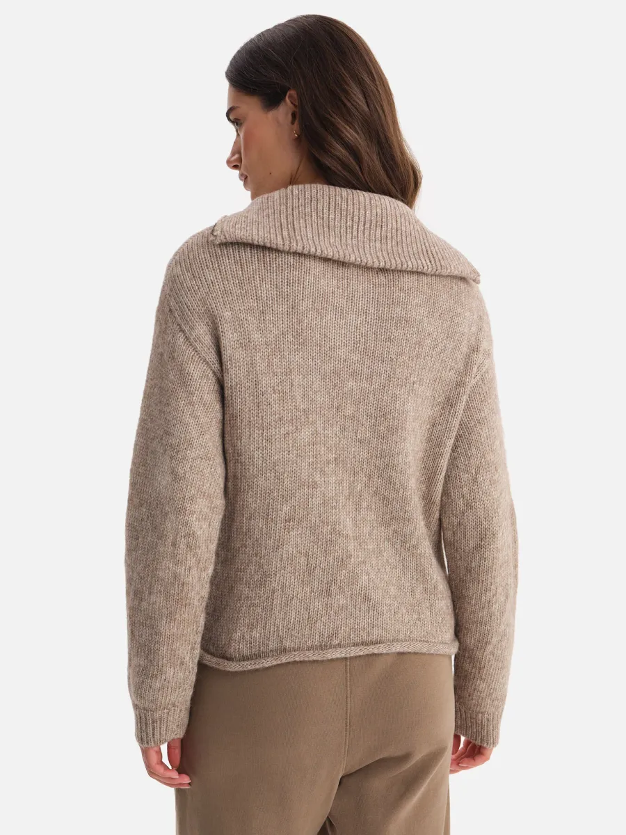Luxe Alpaca Half-Zip Sweater 5