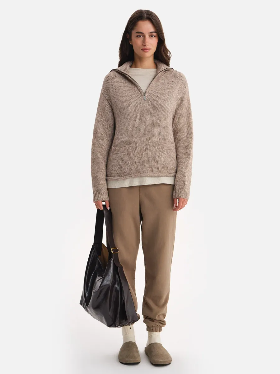 Luxe Alpaca Half-Zip Sweater 7