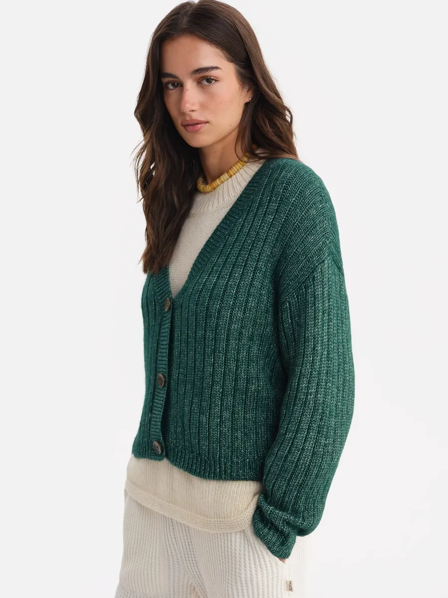 Luxe Alpaca Ribbed Cardigan 4