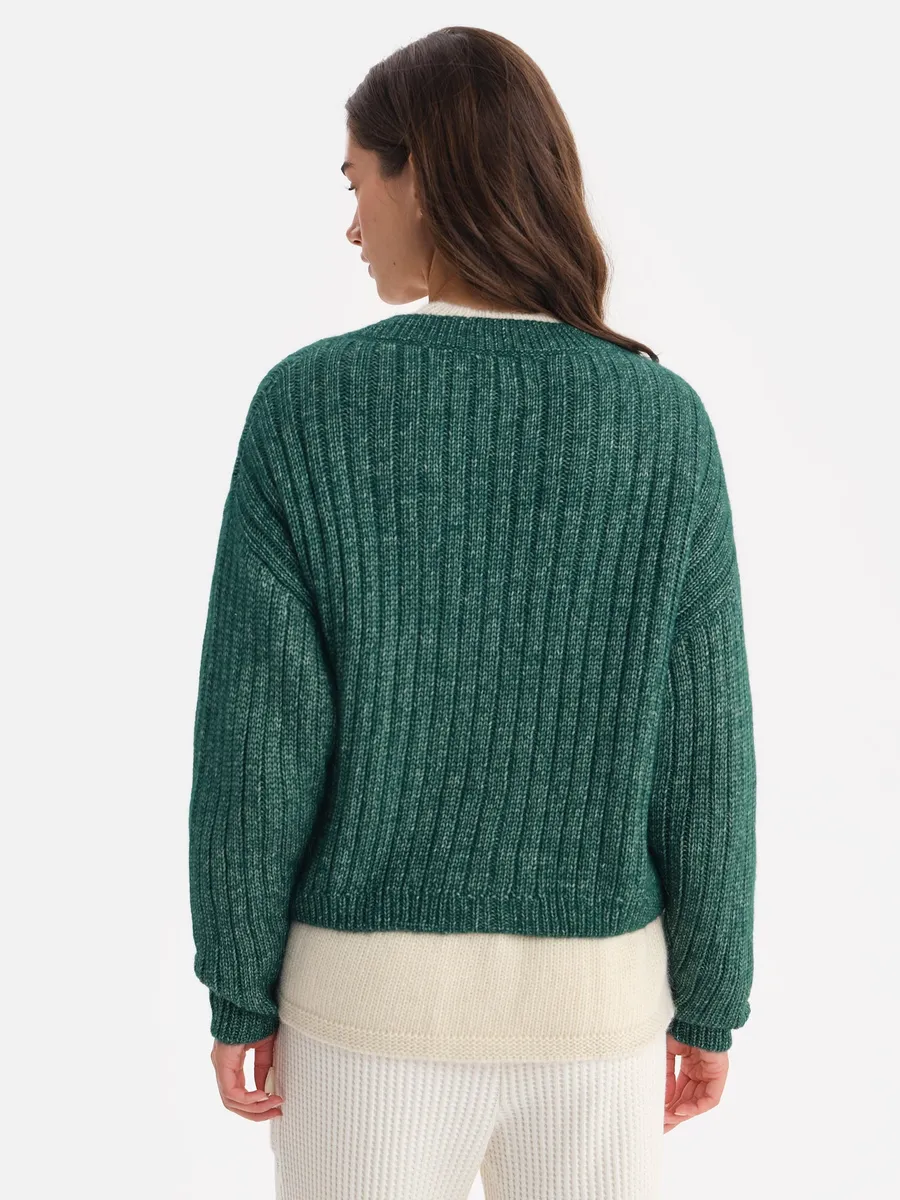 Luxe Alpaca Ribbed Cardigan 5