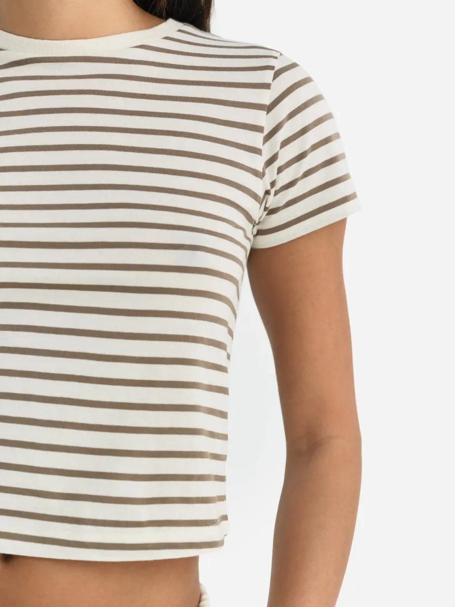 Organic Cotton Striped Shrunken Tee 3