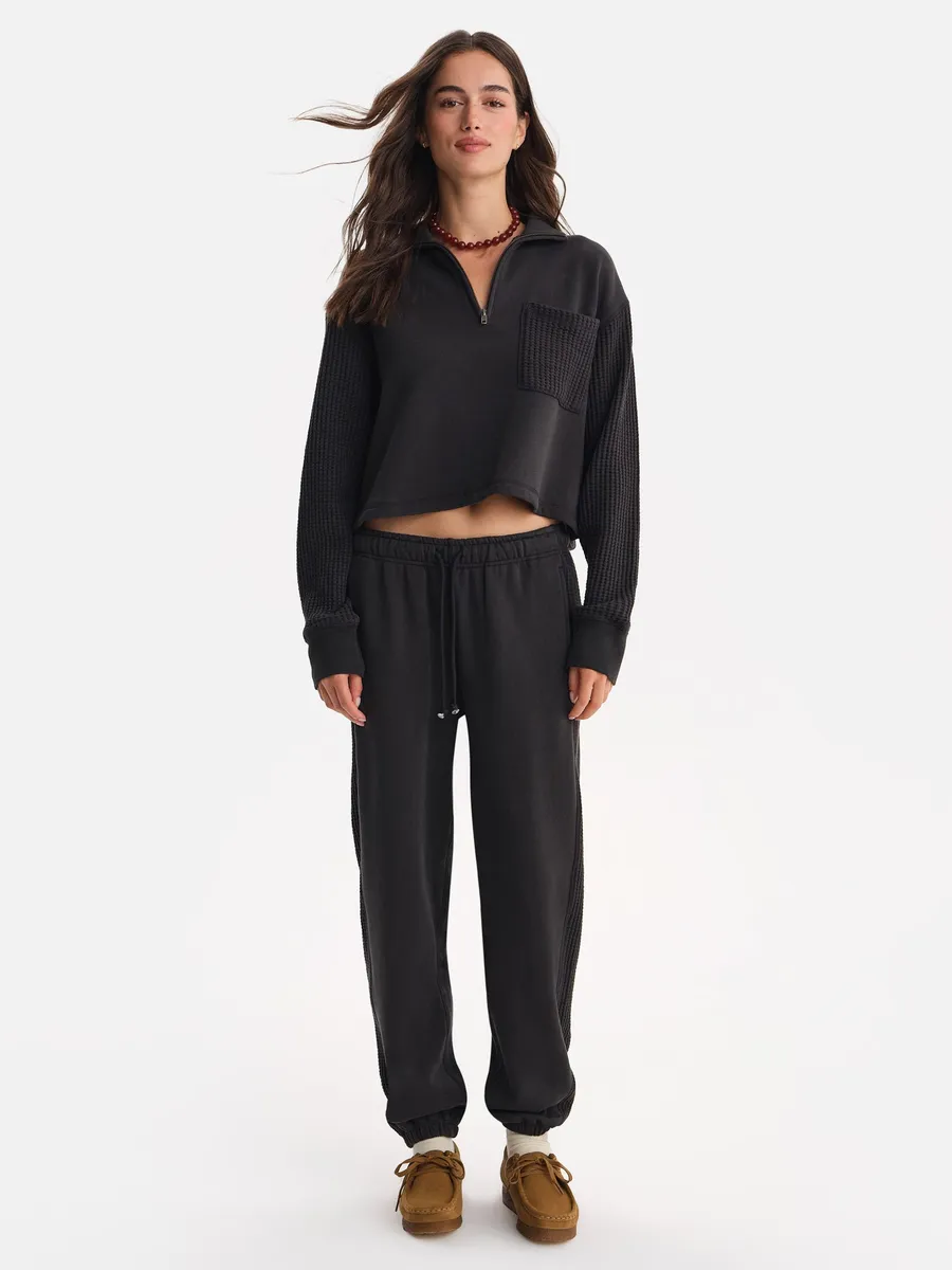 Organic Fleece and Waffle Relaxed Pocket Sweatpant 7