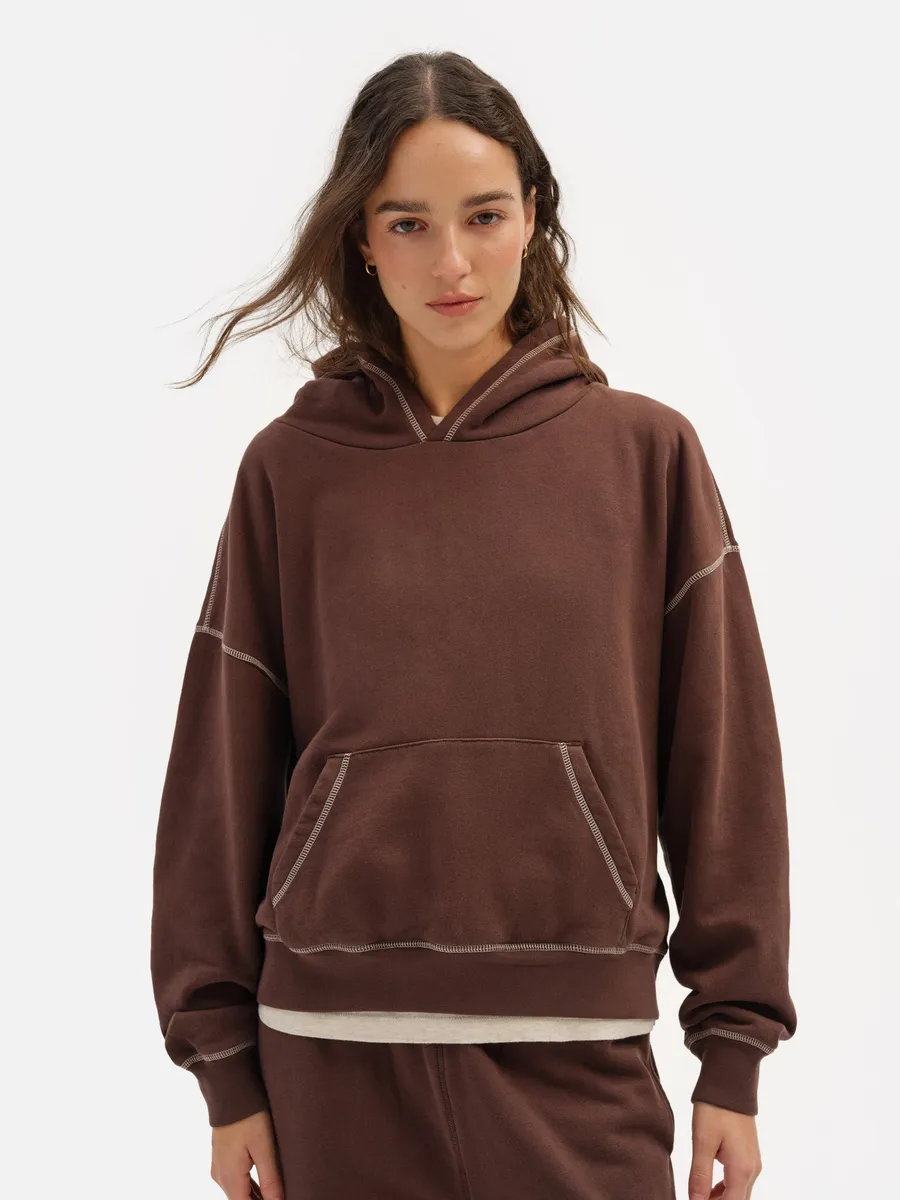 Organic Fleece Contrast Hoodie 2