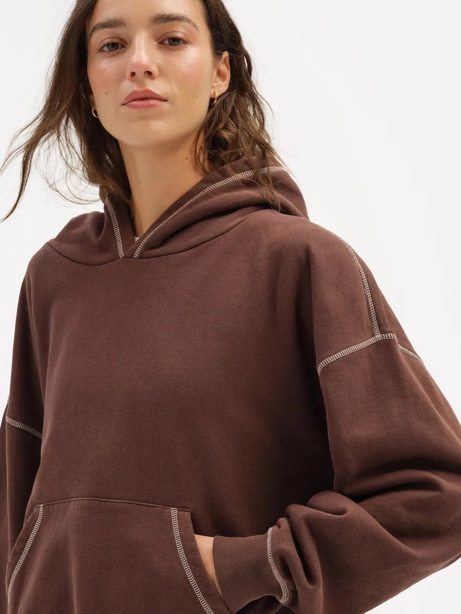 Organic Fleece Contrast Hoodie 3