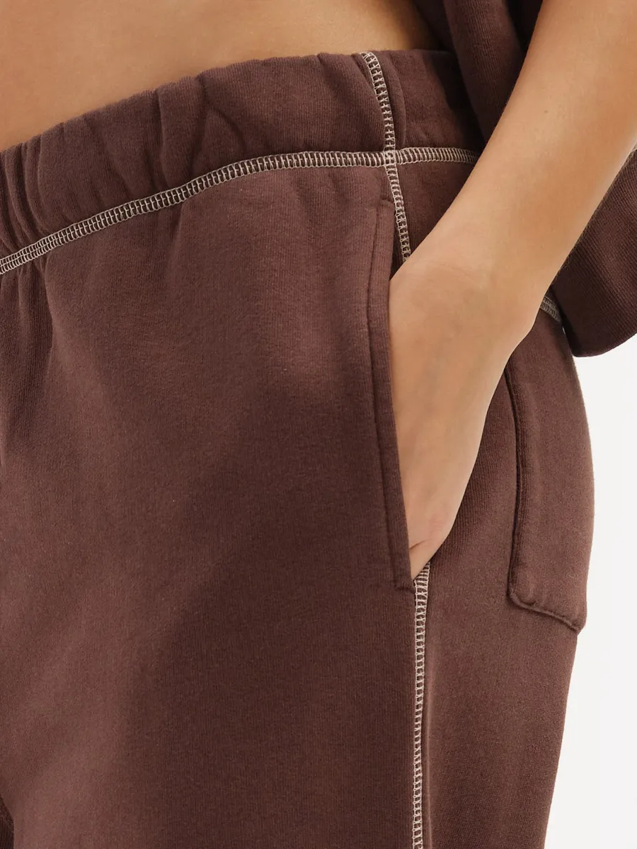 Organic Fleece Contrast Straight Leg Sweatpant 3