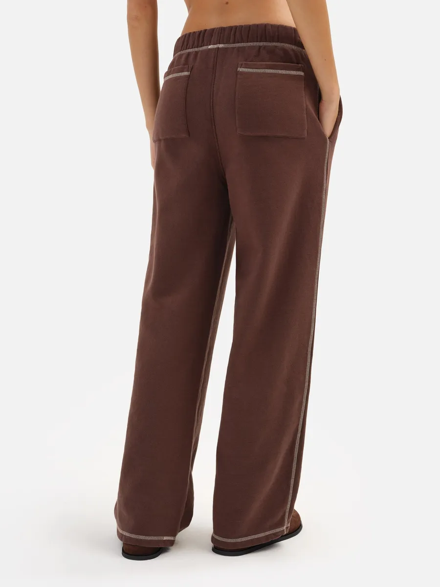 Organic Fleece Contrast Straight Leg Sweatpant 5