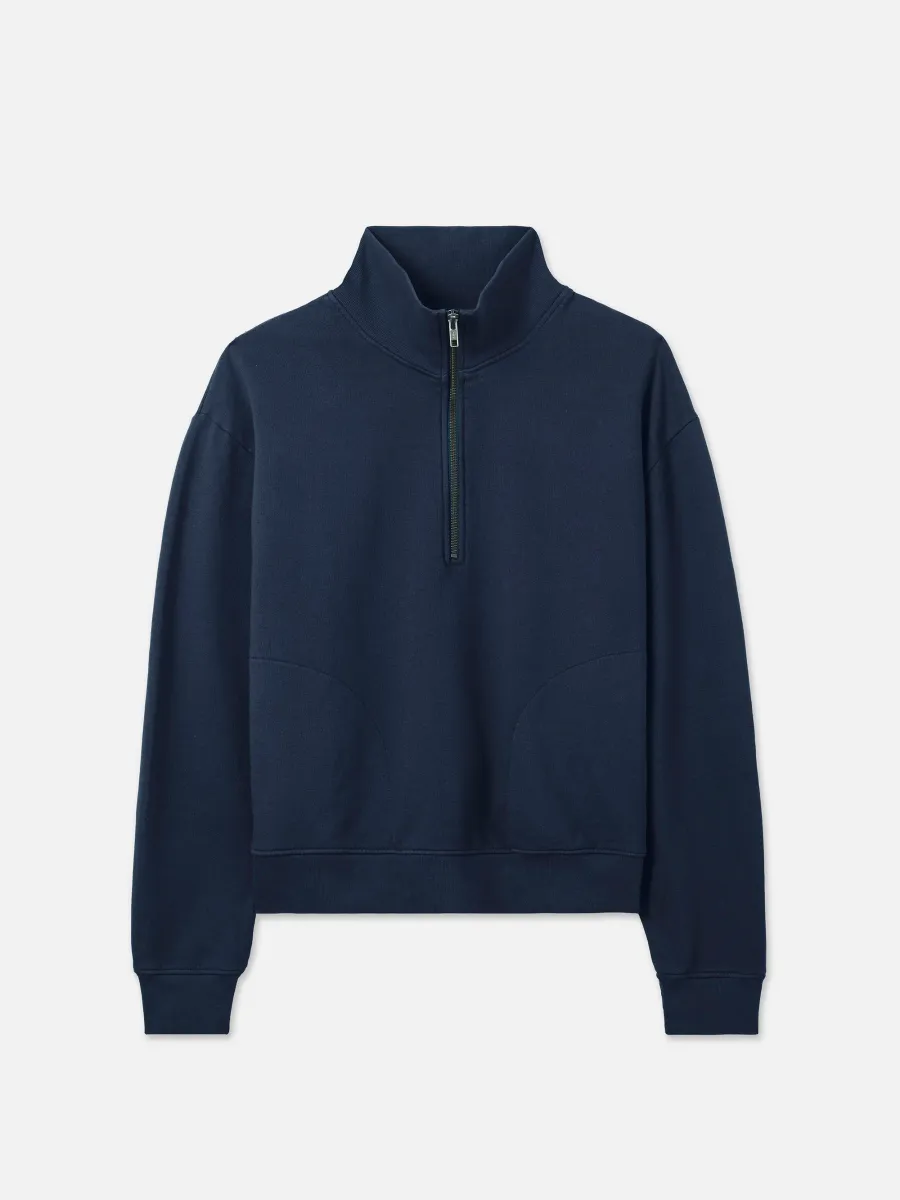 Organic Fleece Quarter Zip Sweatshirt 3
