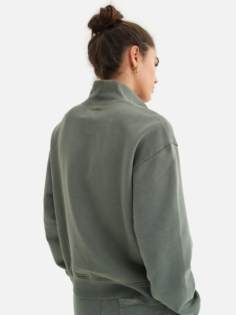 Organic Fleece Quarter Zip Sweatshirt 5