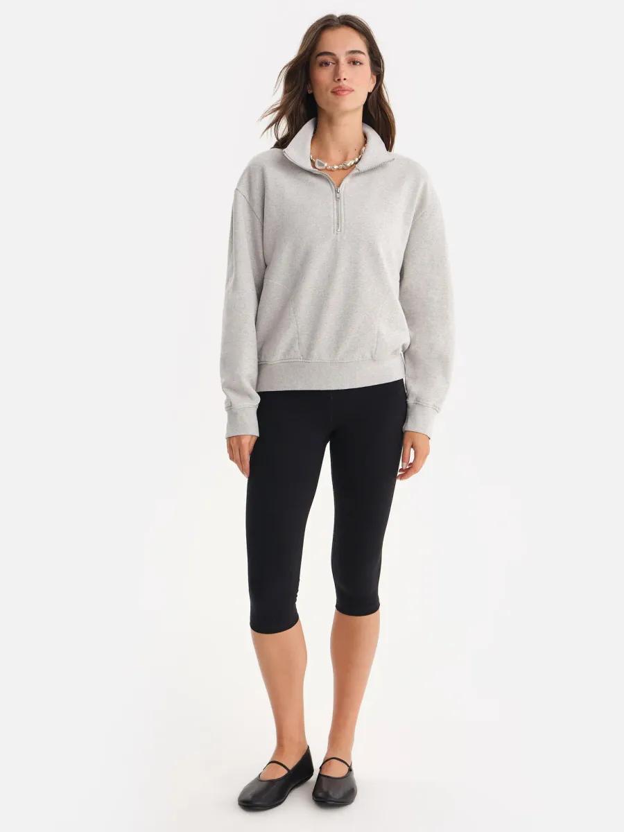 Organic Fleece Quarter Zip Sweatshirt 9