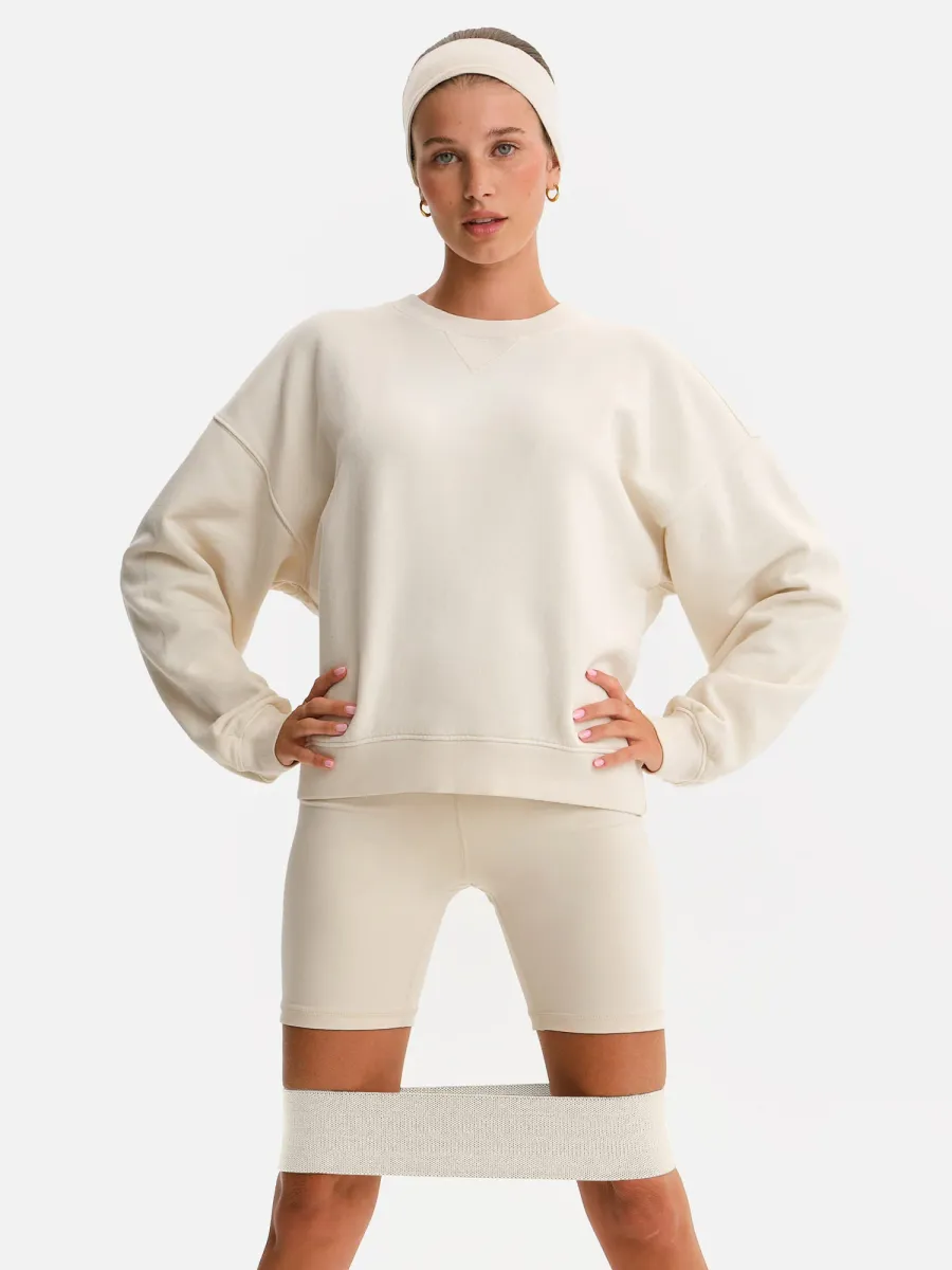 Organic Fleece Relaxed Crewneck Sweatshirt 2