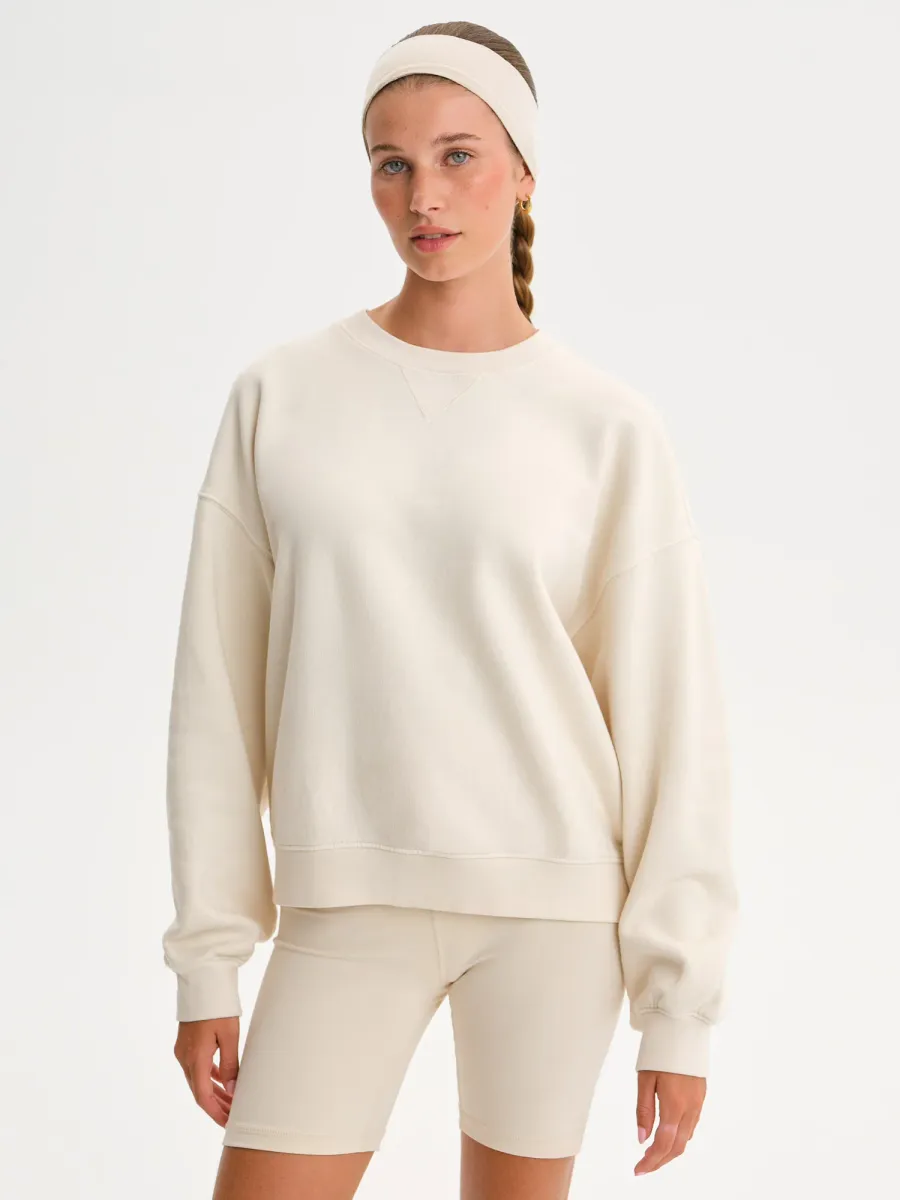 Organic Fleece Relaxed Crewneck Sweatshirt 3