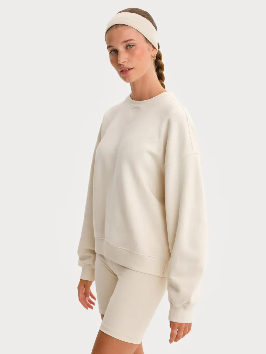 Organic Fleece Relaxed Crewneck Sweatshirt 4
