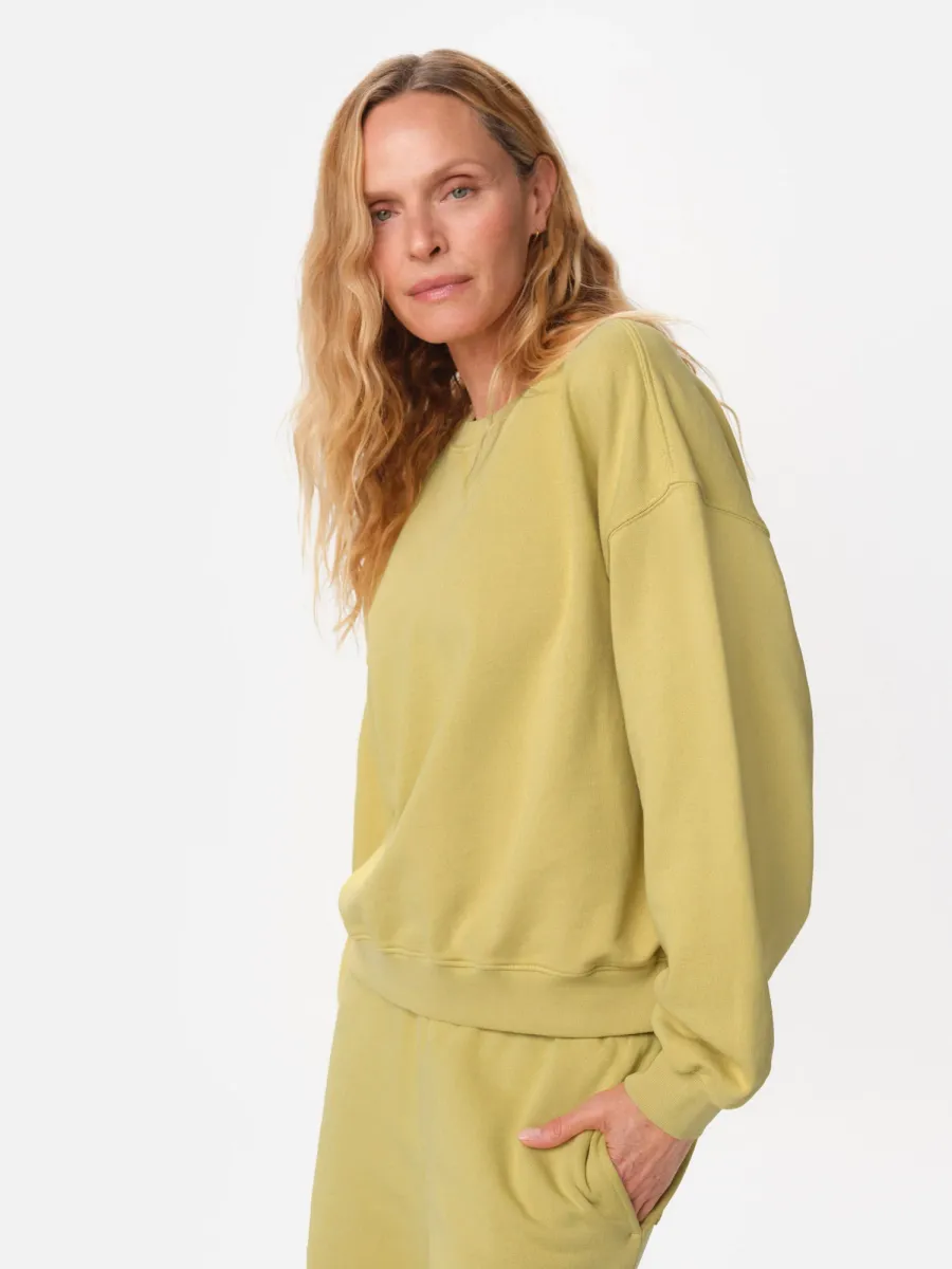 Organic Fleece Relaxed Crewneck Sweatshirt 4