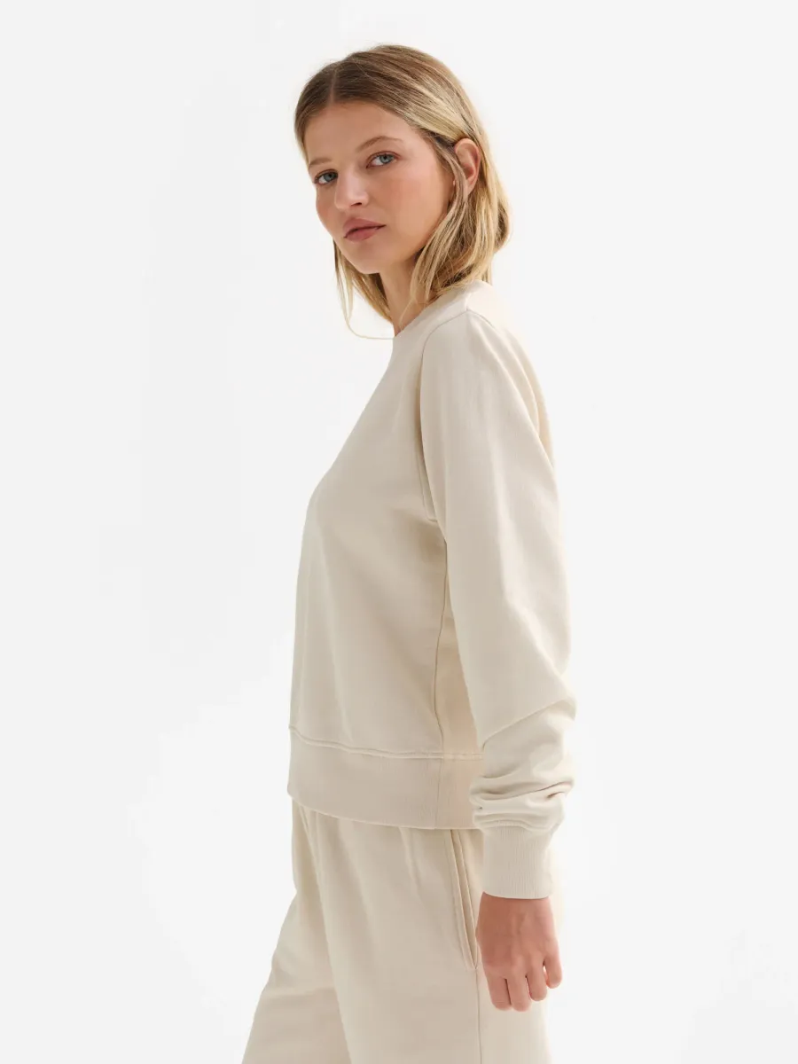 Organic Fleece Shrunken Crew Neck Sweatshirt 4