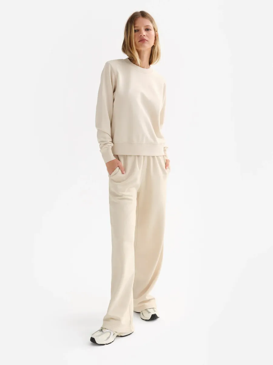 Organic Fleece Shrunken Crew Neck Sweatshirt 7