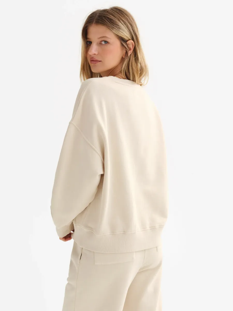 Organic Fleece V-Neck Sweatshirt 5