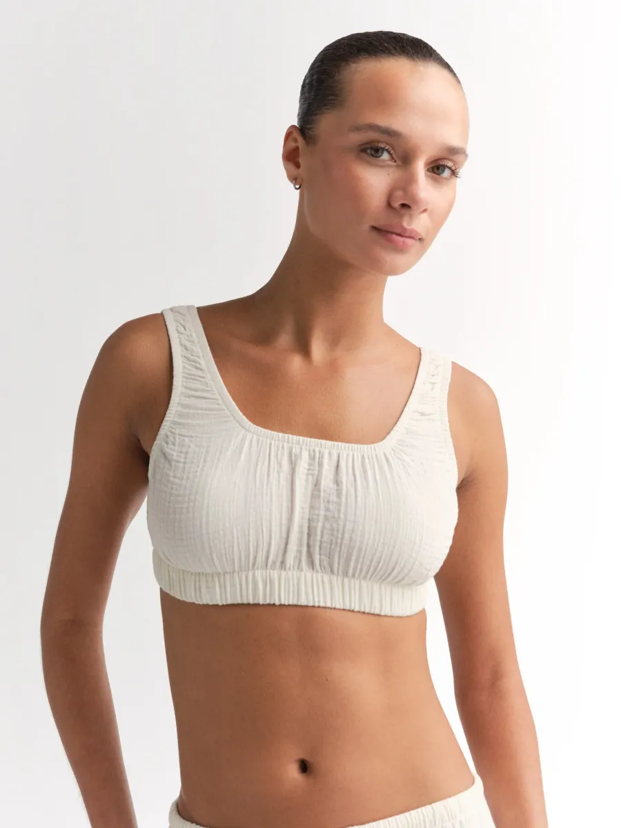 Organic Gauze Cropped Top 4