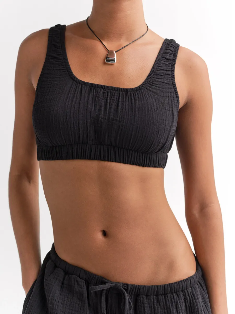 Organic Gauze Cropped Top 3