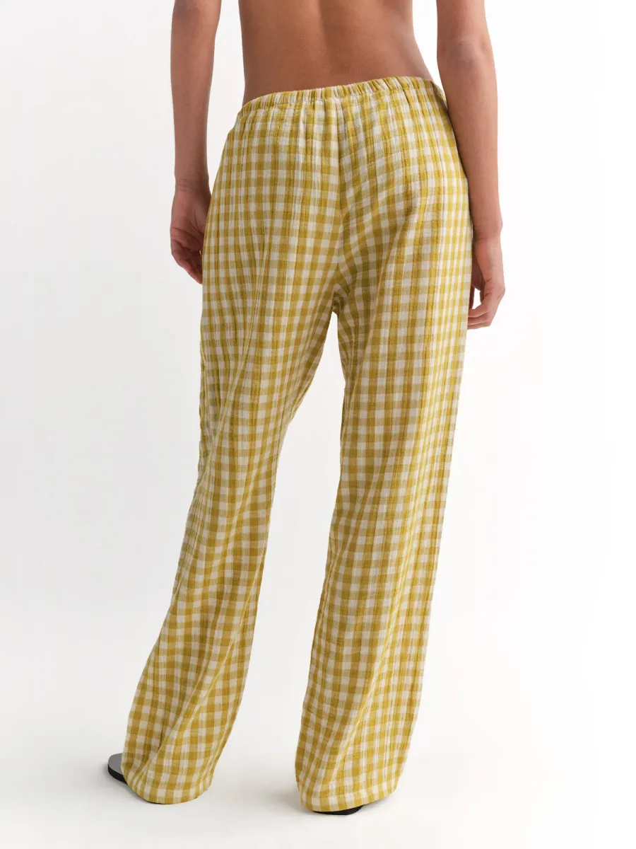 Organic Gauze Gingham Essential Pant 6