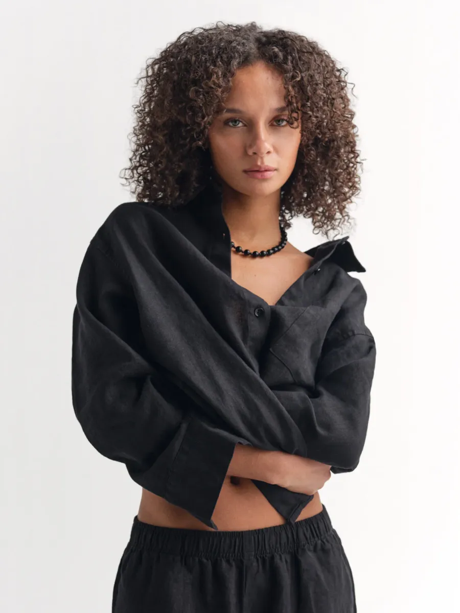 Organic Linen Oversized Button Down 6