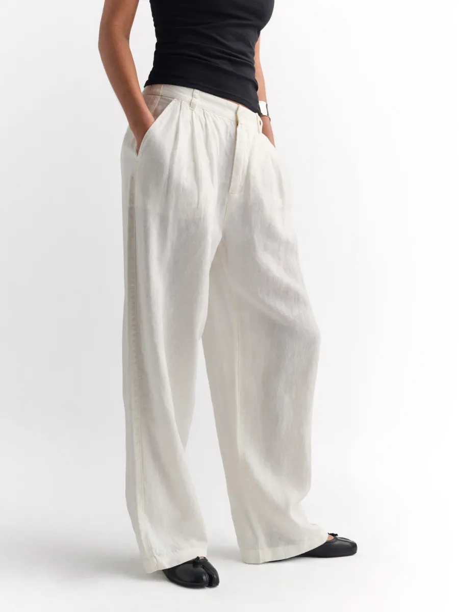 Organic Linen Pleated Pant 5