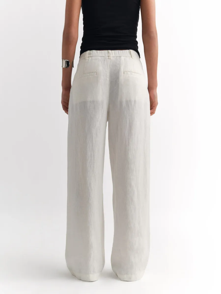 Organic Linen Pleated Pant 6