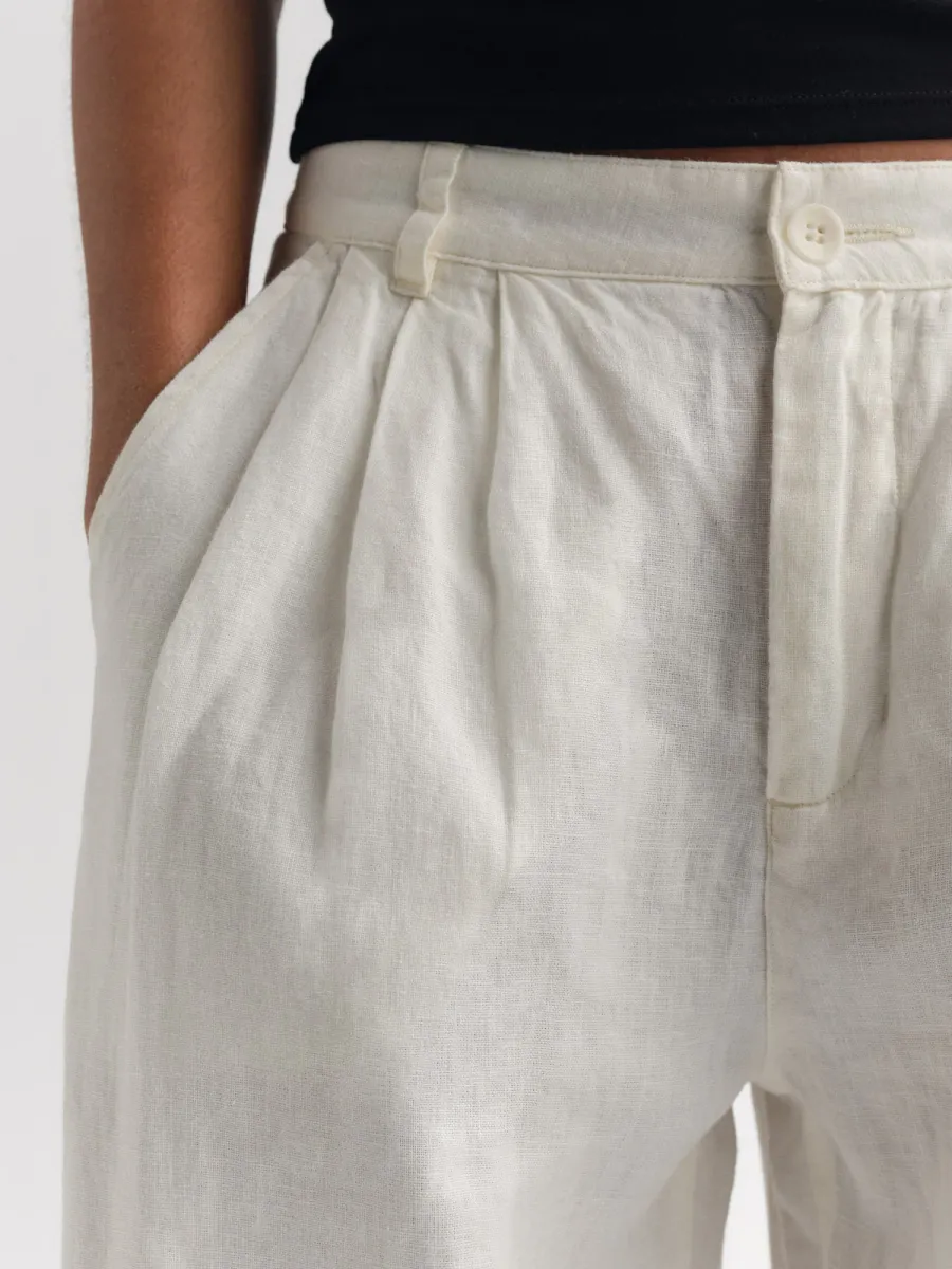 Organic Linen Pleated Pant 7