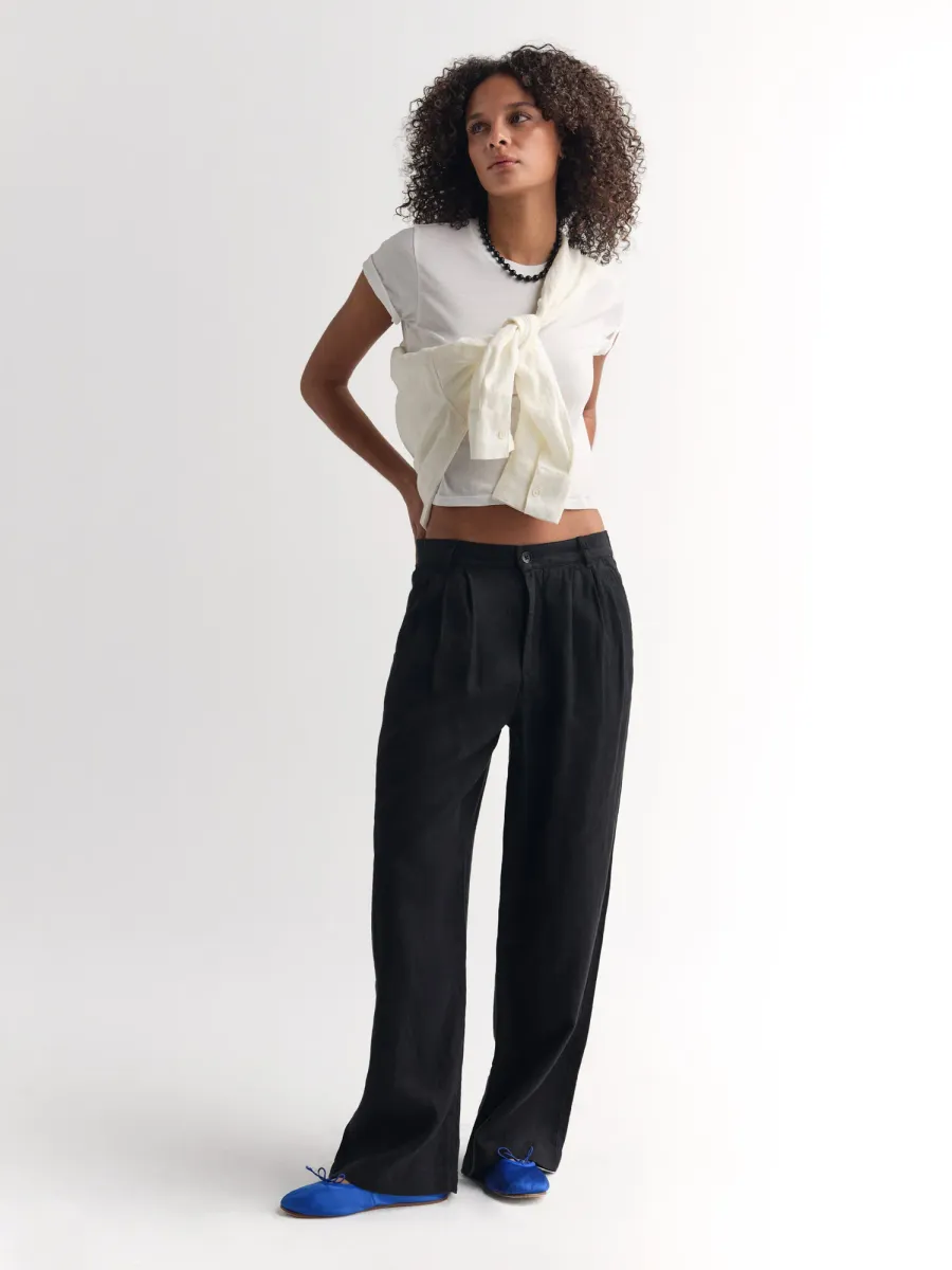 Organic Linen Pleated Pant 2