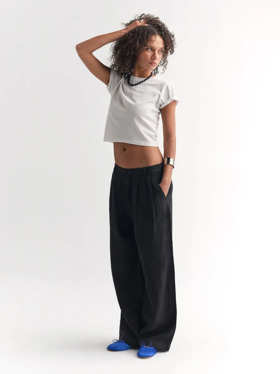 Organic Linen Pleated Pant 7