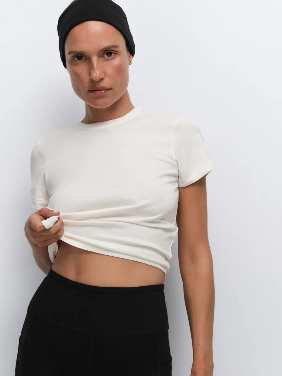 Organic Pima Shrunken Tee 5