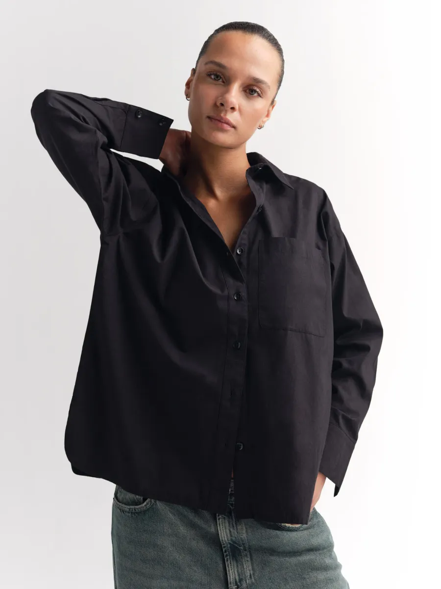 Organic Poplin Long Sleeve Button Down 3