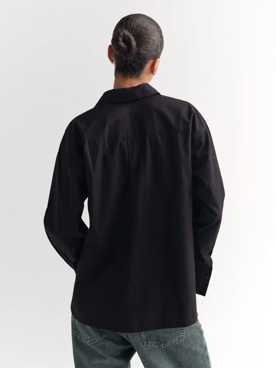 Organic Poplin Long Sleeve Button Down 6