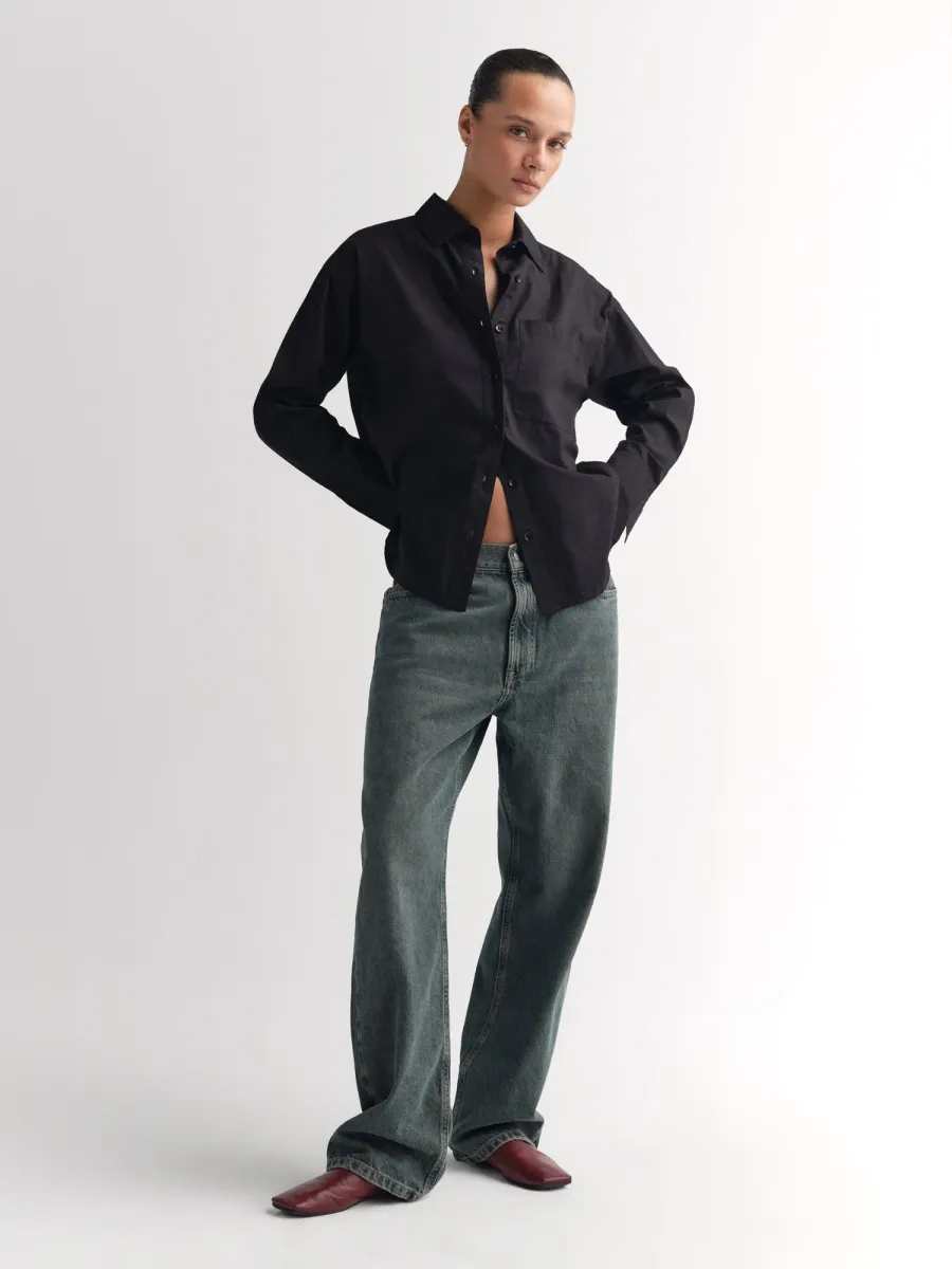 Organic Poplin Long Sleeve Button Down 7