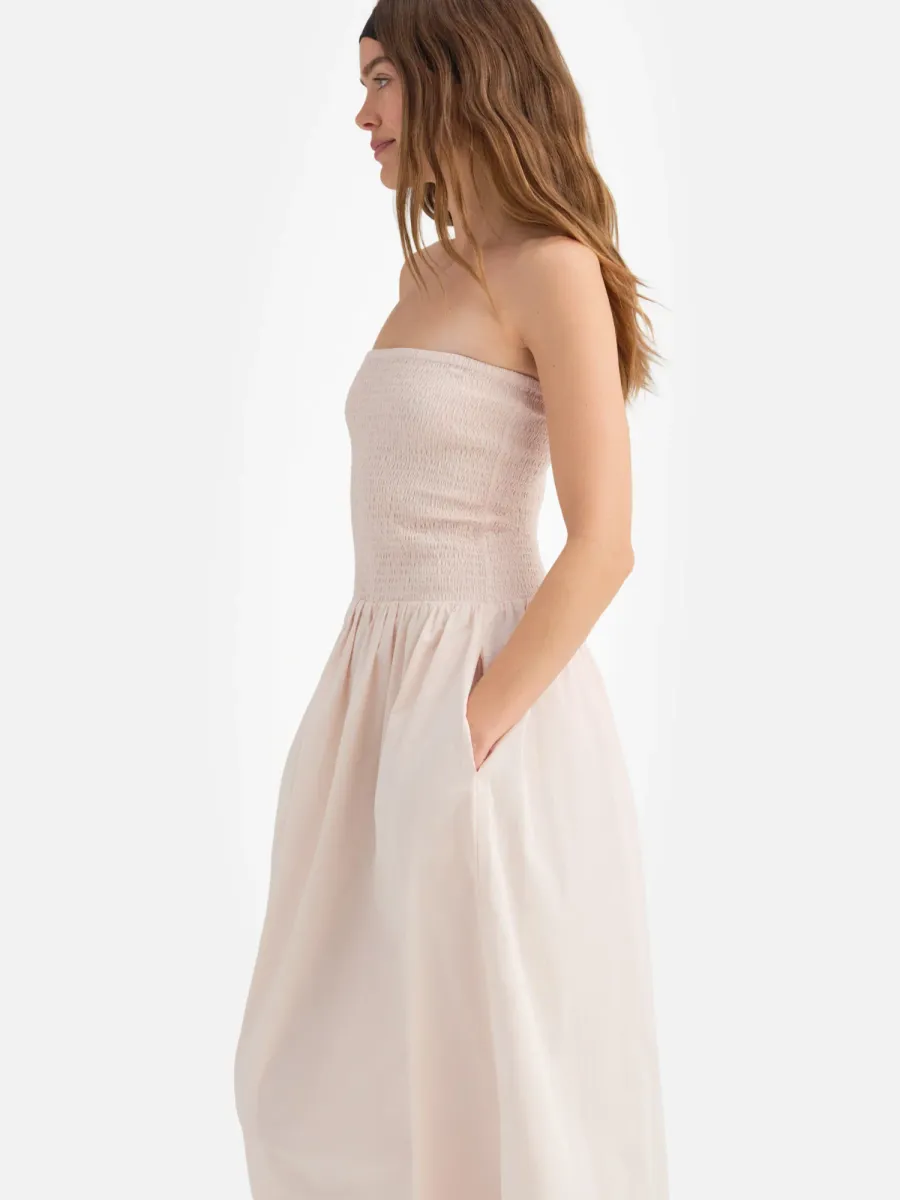 Organic Poplin Smocked Dress 5