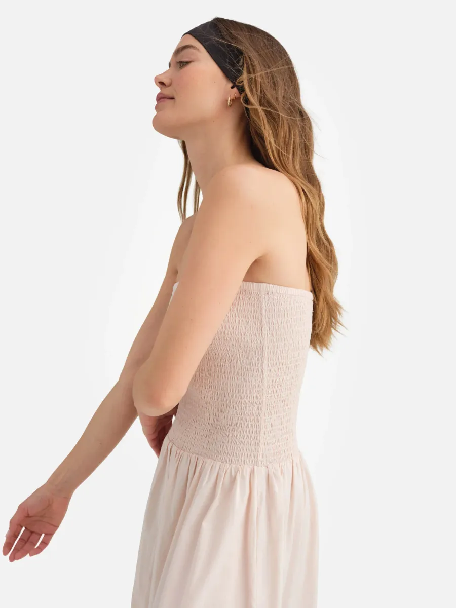 Organic Poplin Smocked Dress 7