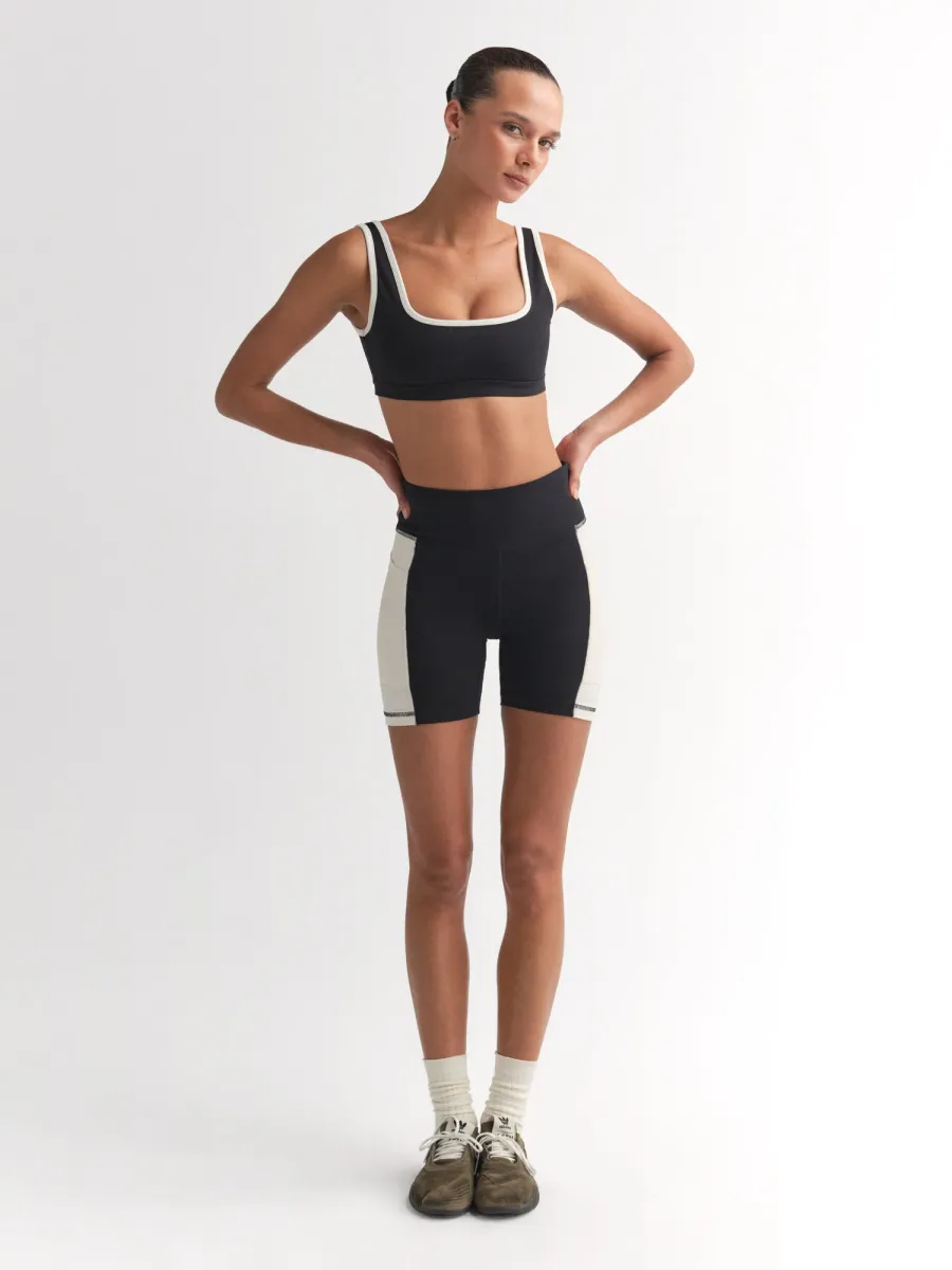 Organic Stretch Contrast Biker Short 2