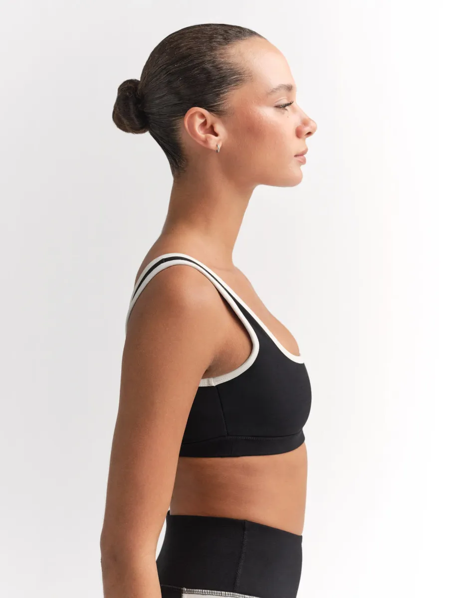 Organic Stretch Contrast Square Neck Sports Bra 5