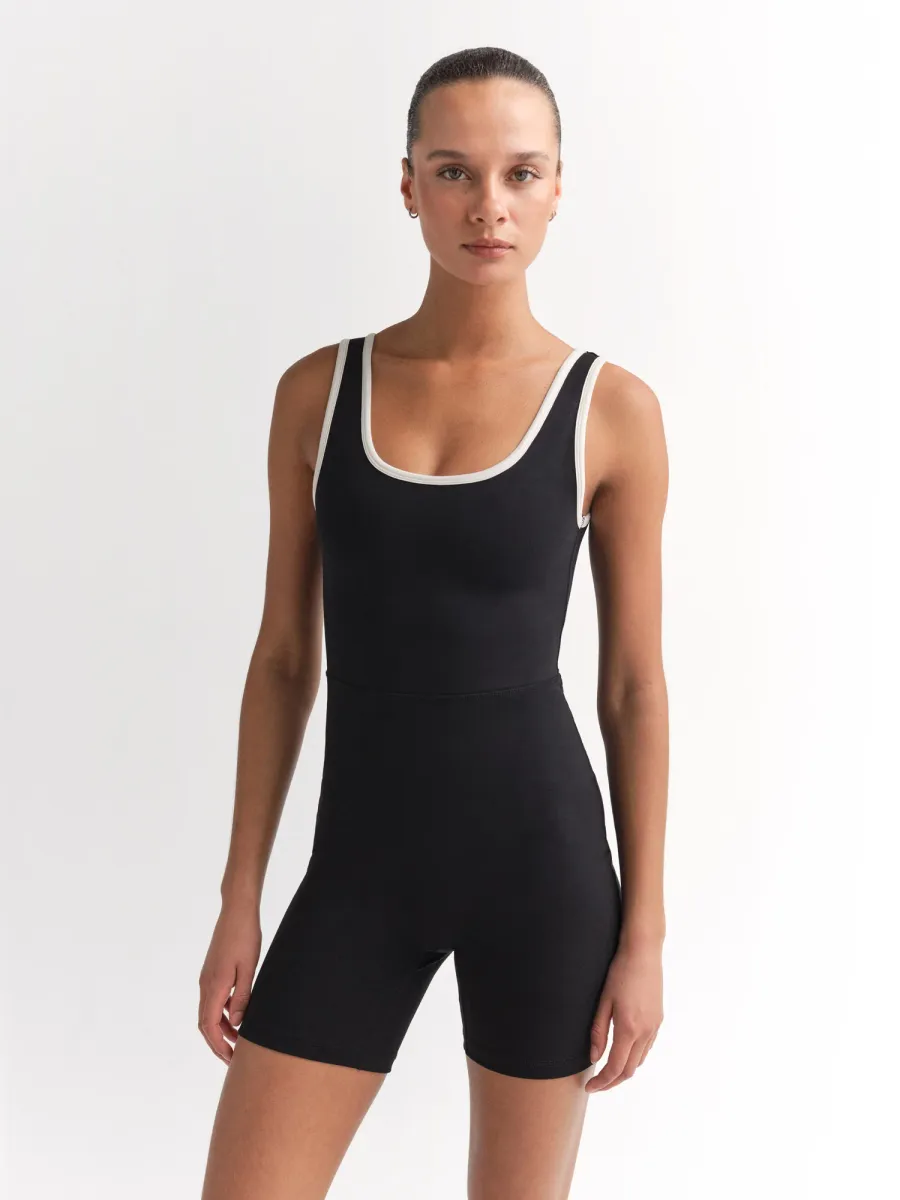 Organic Stretch Contrast Unitard 2