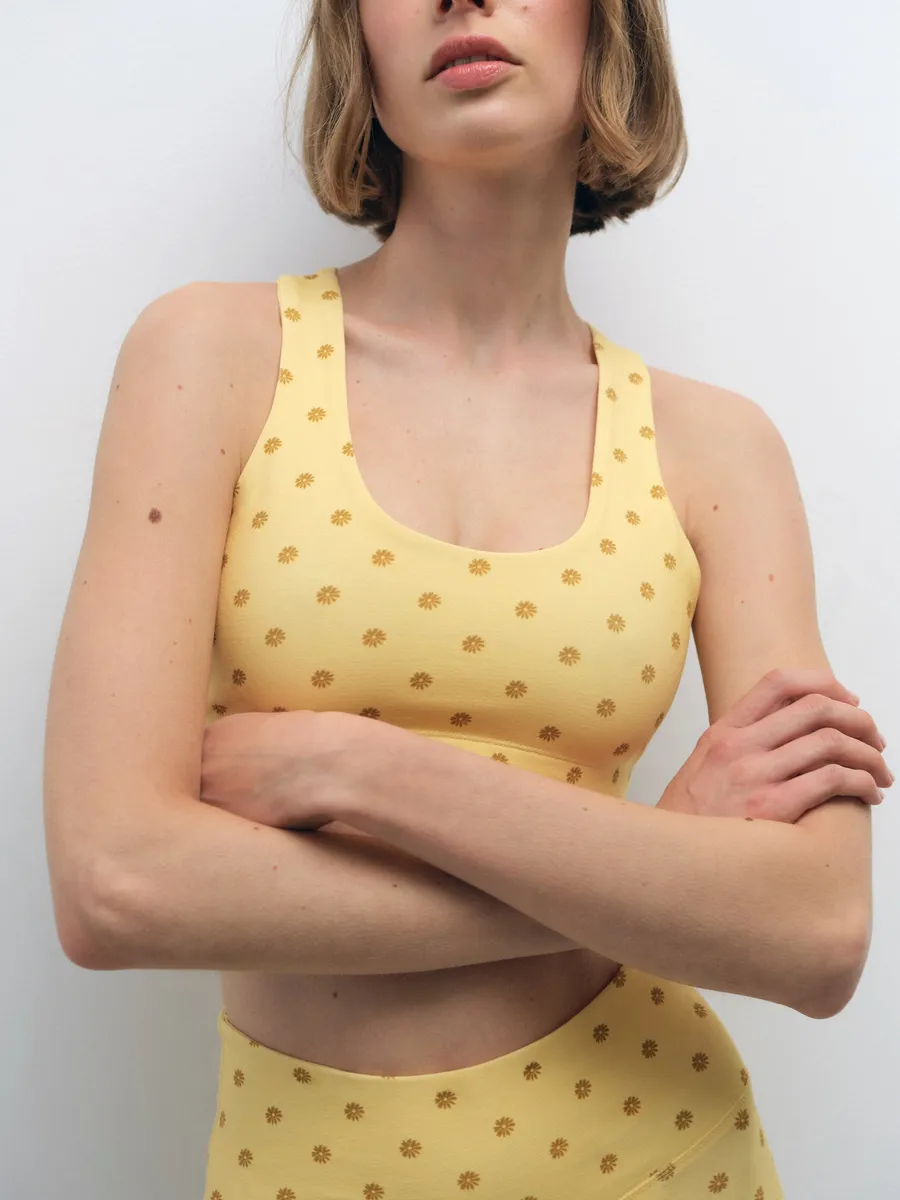 Organic Stretch Printed Sports Bra 4