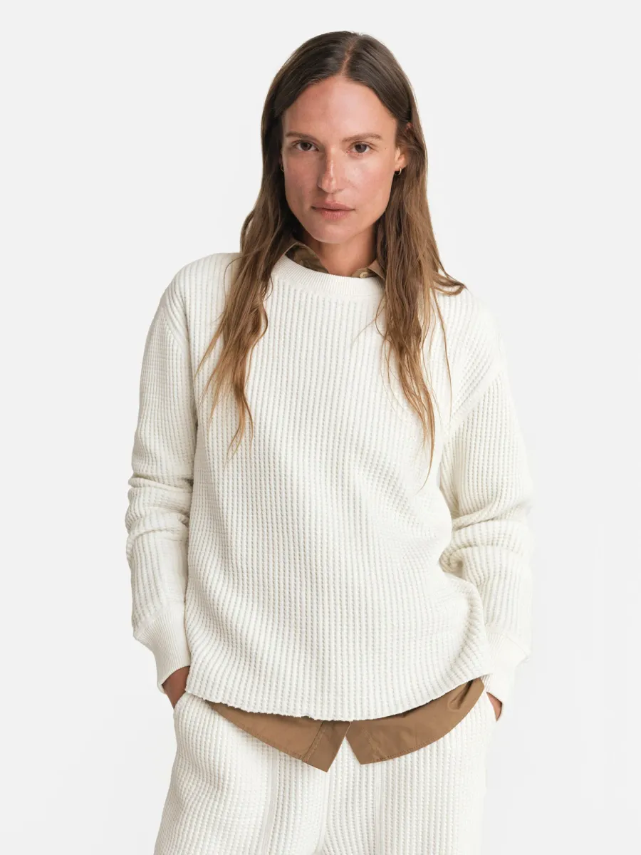 Organic Waffle Crew Top 2