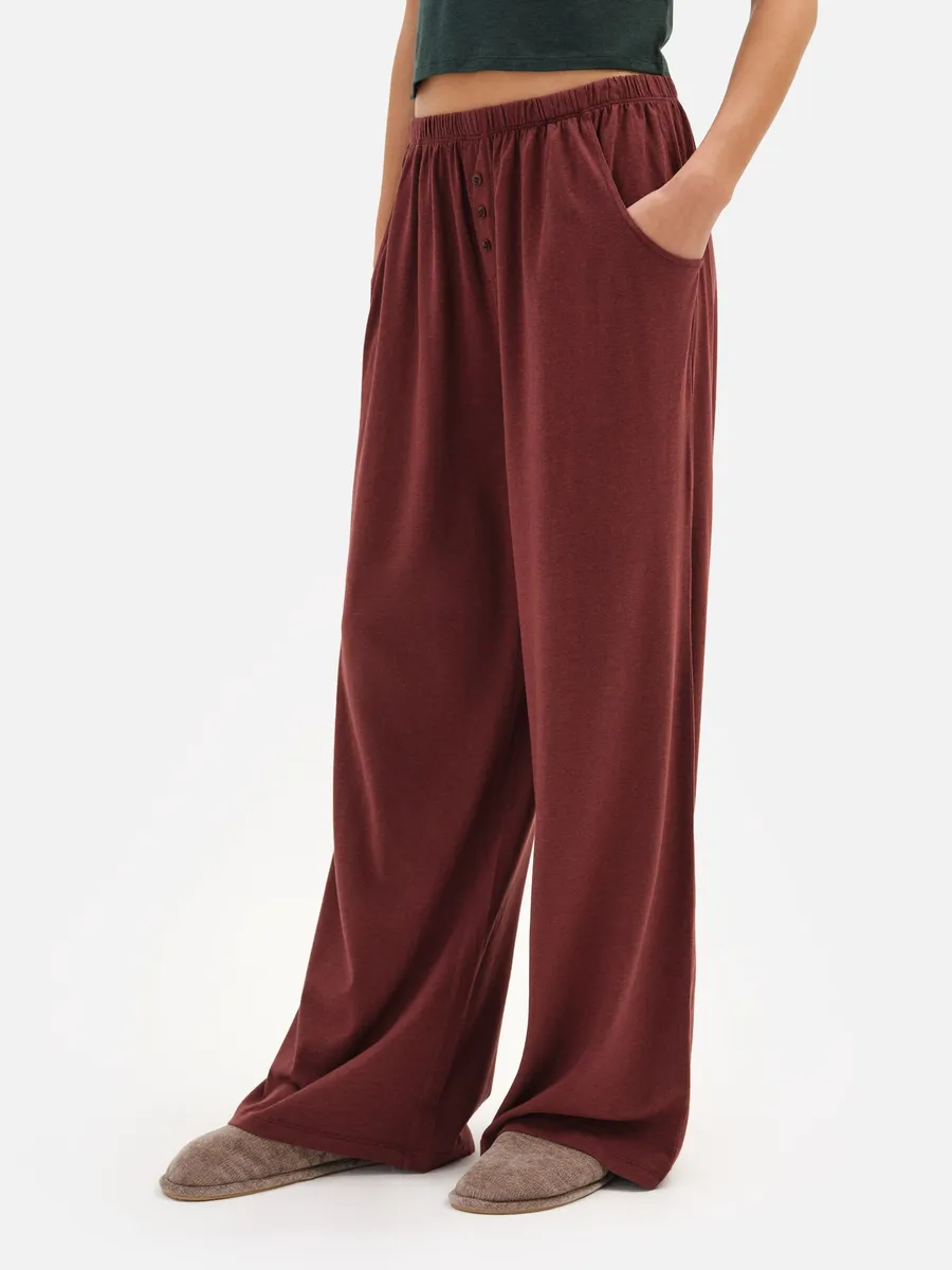 Tencel Sleep Wide Leg Pant 4