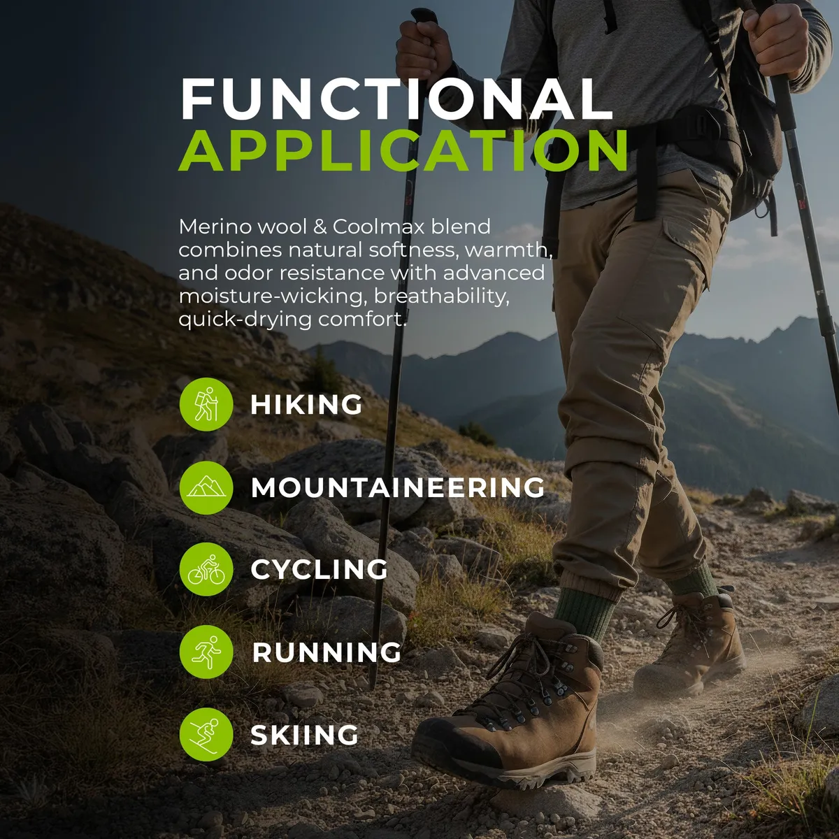 Functional Coolmax® Hiking Socks for Men 3