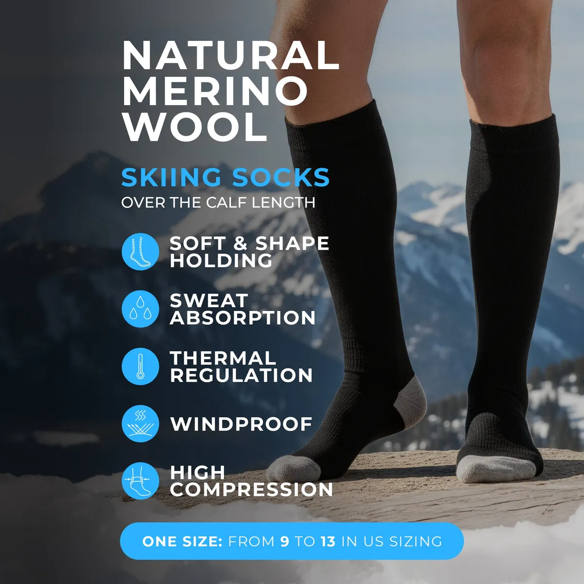 High Performance Ski Socks For Men 4