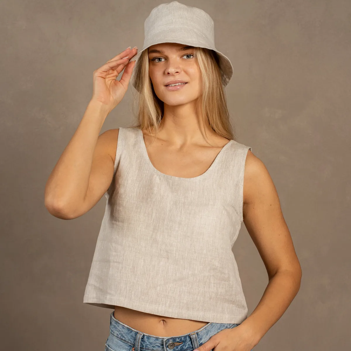 Linen Bucket Hat 2