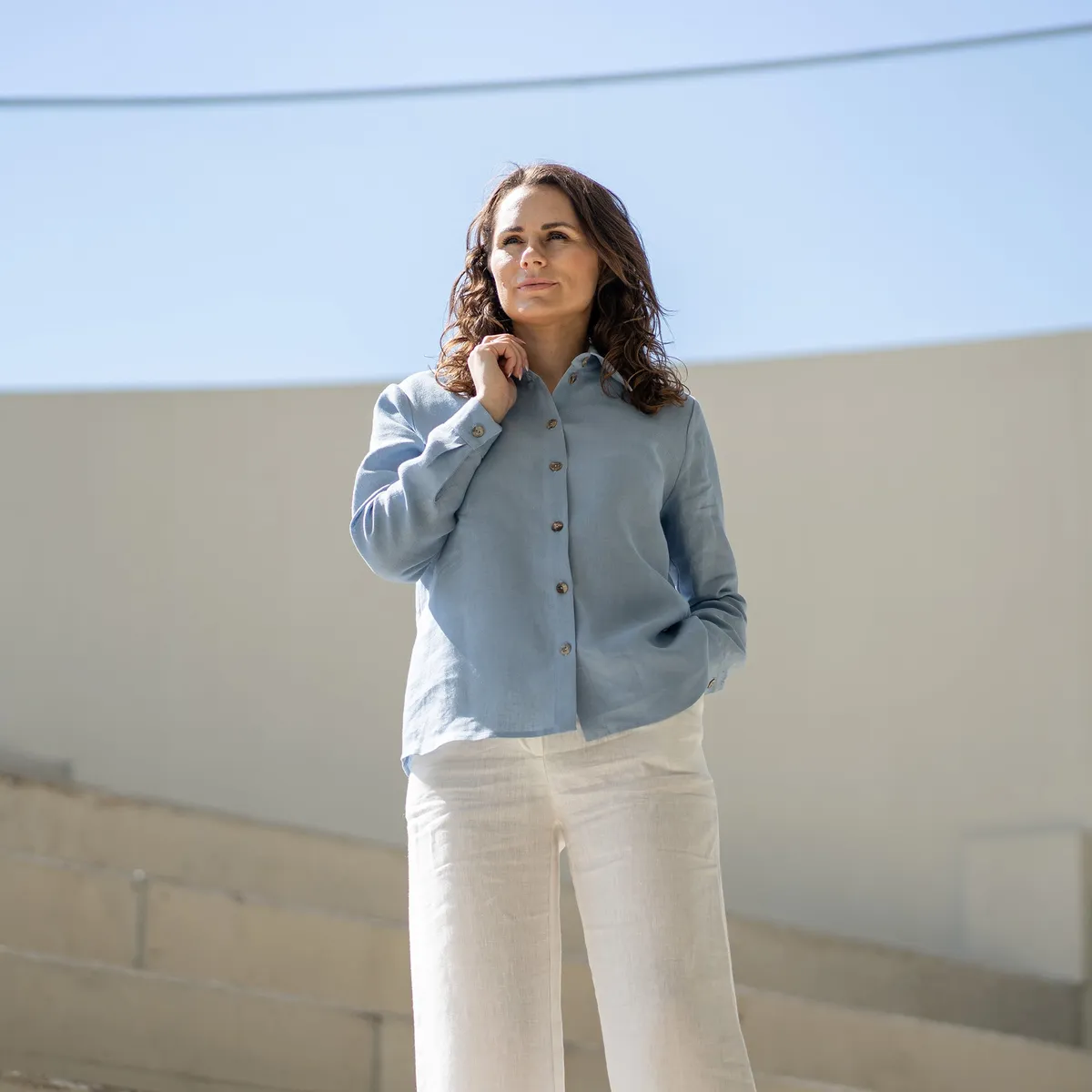Linen Long Sleeve Shirt Rebeca
